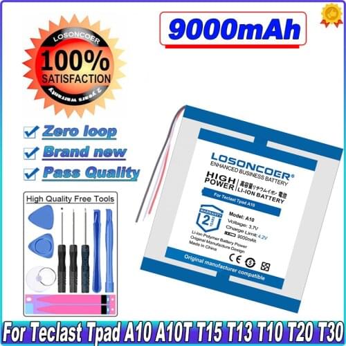 9000mAh Tablet Battery For Teclast Tpad A10 A10T A10S T10 T20 T30 T13 T15 M2 Battery