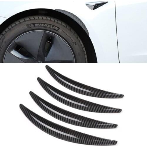 Car Wheel Eyebrow Protector Lip Arch Trim Flare Fender Strip For Tesla Model 3 Universal Style