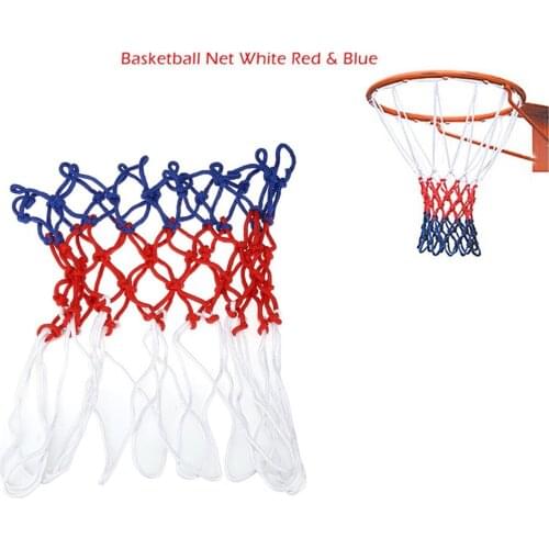 Basketball Net All-weather Basketball Net Tri-color Basketball Hoop Net Powered Basketball Hoop Basketball Rim Mesh Net Dropship