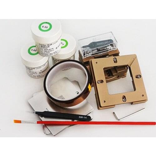 Bga Reball Kit ABSS-90Mm Aluminium Alloy Bga Reballing StationMagnetism Lock 90Mm Universal Bga Stencil Planting Jigs Fix
