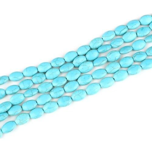 10x13mmnatural stone skyblue turquoises Loose Beads Suitable for DIY Fashion bracelet necklace Jewelry Accessories