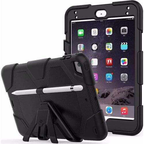 Case For Apple iPad mini 5 2019 7.9 Cover with pencil holder Rubber Silicone Shockproof Armor stand Case For iPad mini 4 case