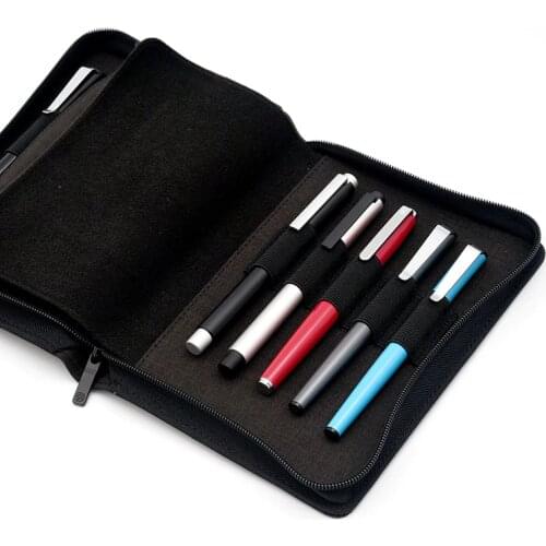 KACO Pen Pouch Pencil Case Bag Gray Available for 10 Fountain Pen / Rollerball Pen Case Holder Storage Organizer Waterproof