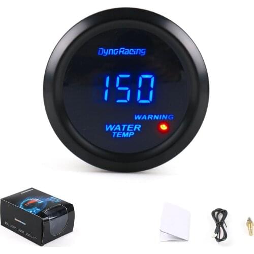 Dynoracing 2inch 52mm Digital Water Temp gauge Black 40-150 Celsius Water Temp Meter With Sensor Car Meter
