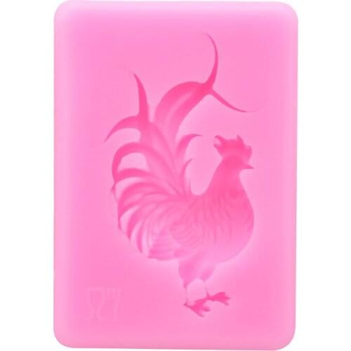 DIY Cock Chicken Silicone Molds Fondant Cake Decorating Tools Soap Polymer Clay Moulds Sugar Paste Candy Chocolate Mold
