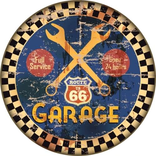 Garage Route 66 Old School Motorcycles Sticker Cafe Racer Retro #17