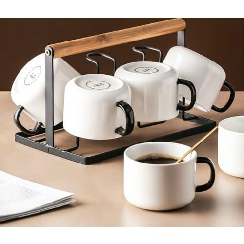 Coffee Cup Sets European Style Small Luxury British Afternoon Teacup Set Espresso Latte Black Teacup Cafe Household Tea Mug