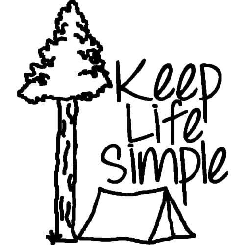 Fashion Keep Life Simple Stickers High Quality Fashion Car Decoration Personality Pvc Waterproof Decals Black/white, 15cm*13cm