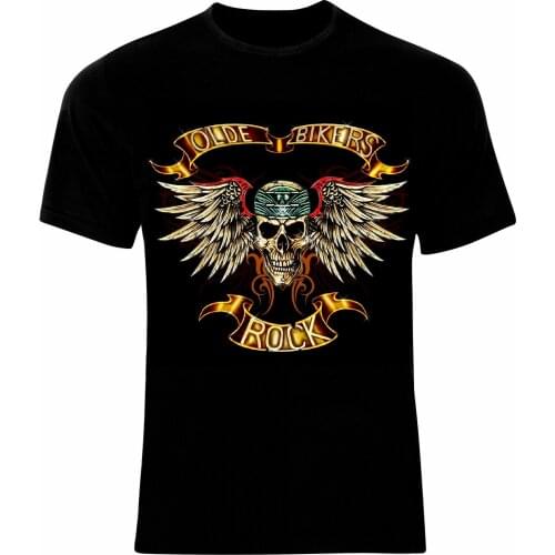 Motorcycle Rider Old Bikers Rock Biker Rocker Motorcyclist T-Shirt. Summer Cotton Short Sleeve O-Neck Mens T Shirt New S-3XL