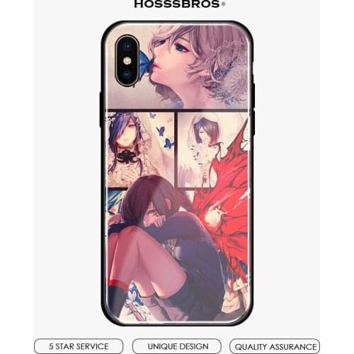 Touka Kirishima Tokyo Ghoul Glass Soft silicone Phone Case Shell Cover For iPhone 5 5S SE 6 6S 7 8 Plus X Xr Xs 11 Pro Max