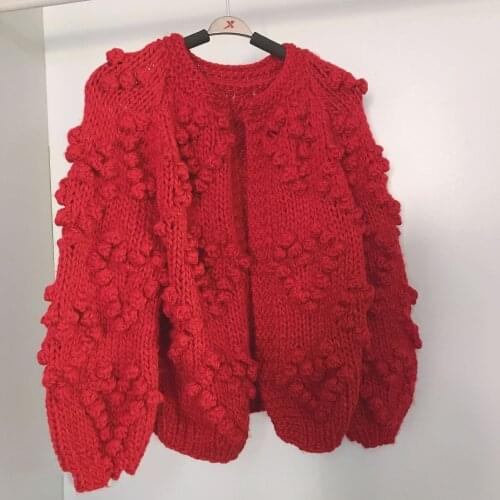 New2020 Family Matching Mother and Daughter Handmade Sweaters Cardigan Mom Daughter Warm Sweater Outwear Coats Kintwear Outfits