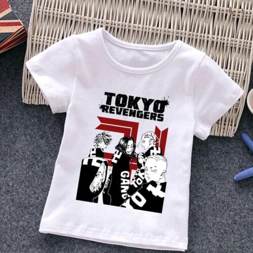 2021 Summer New Kids T-shirt Tokyo Revengers Anime Girls Tees Short Sleeve Boys Tops Korean Casual T-shirts Clothes 14 Year Xxx