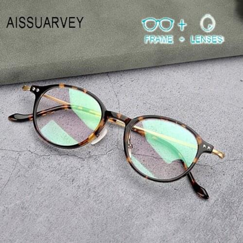 Pure Titanium Glasses Frames for Women Men Round Glasses Eyeglasses Frame Vintage Optical Prescription Designer Myopia Doipter