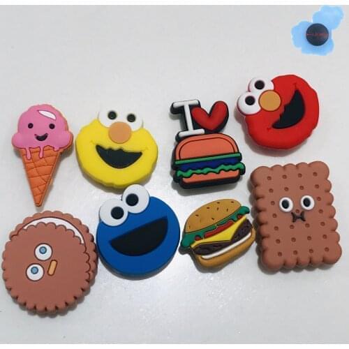 Wholesale 50pcs PVC Cartoon Character Ice Cream Kids Shoes Accessories Garden Shoe Decorations Fit Wristband Croc Jibz Charm