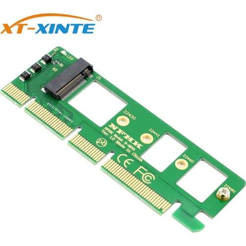 For NGFF M key M.2 for NVME AHCI SSD to PCI-E PCI Express 3.0 16x x4 Adapter Riser Card Converter for XP941 SM951 PM951 A110 SSD