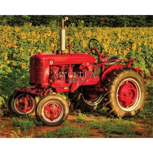 Landscape Diamond Embroidery Farm Harvester 5D Diy Diamond Painting Cross Stitch Full Diamond Mosaic Home Decor Wall Stickers