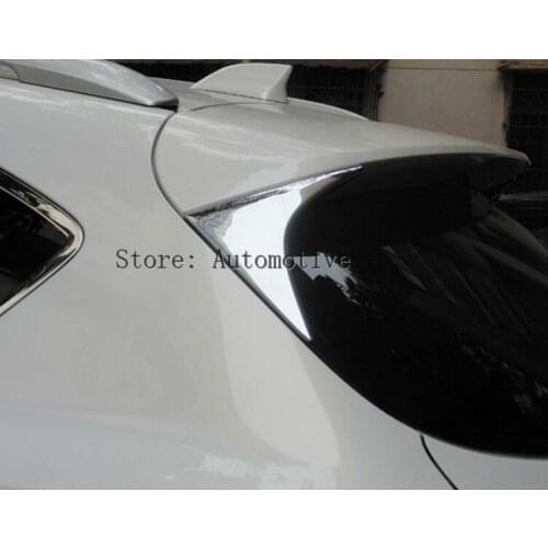 FIT FOR MAZDA CX-5 2012-2016 WING SIDE REAR WINDOW SPOILER CHROME COVER TRIM TRIANGLE GARNISH BEZEL MOLDING PILLAR CORNER