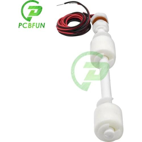 PP Liquid Water Level Sensor Anti-Corrosion Float Switch 150mm Normally Closed Double Ball Controller for Aquarium Tank Pools