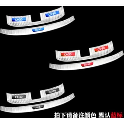 Car styling For Mazda cx30 cx-30 2019-2020 stainless steel Rear Door Bumper Protector sill plate Car Stickers Overlay