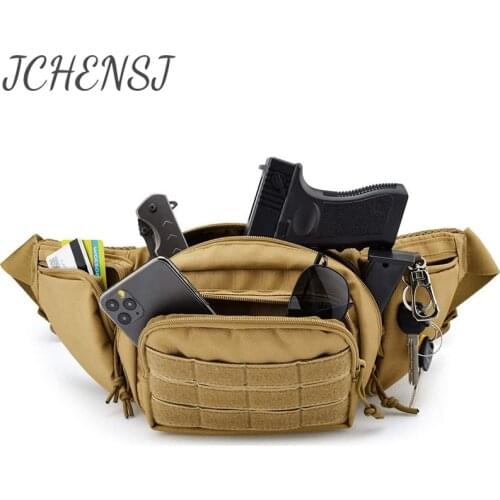 JCHENSJ Tactical Gun Wasit Bags For Men Multifunction Outdoor Hunt Male Chest Bag Large Capacity Nylon Mens Fanny Pack
