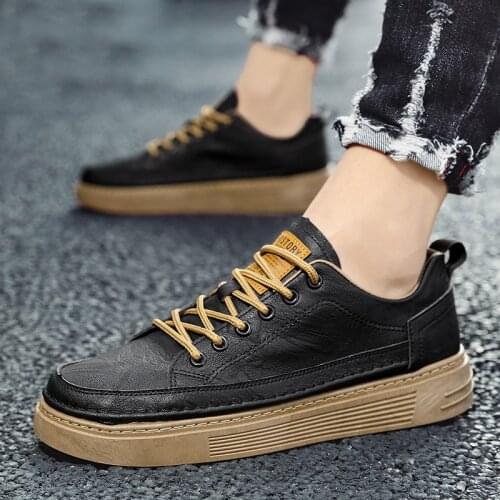 Shoes men original Summer casual PU leather shoes trend mens shoes flat shoes waterproof and antiskid board shoes мужская обувь