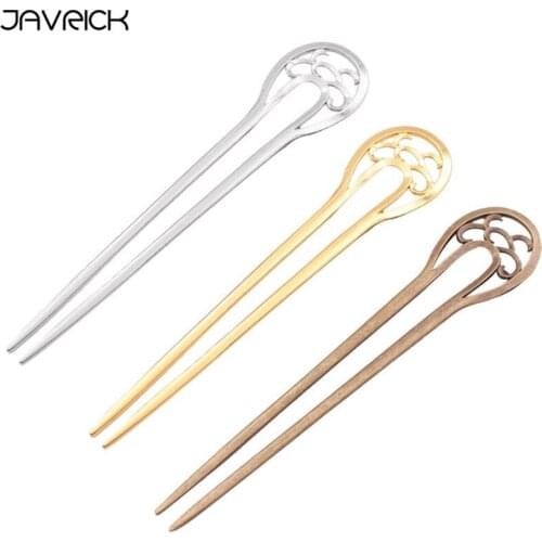 Womens U-Shaped Metal Long Hair Fork Hollow Out Antique Vintage Decorative Stick Hairpin Updo Chignon Barrettes DIY Bookmark