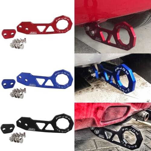 Universal JDM Style Racing Rear Tow Hook Aluminum Alloy Towing Bars Hook For Honda Civic hitch trailer Vehicle rescue tools