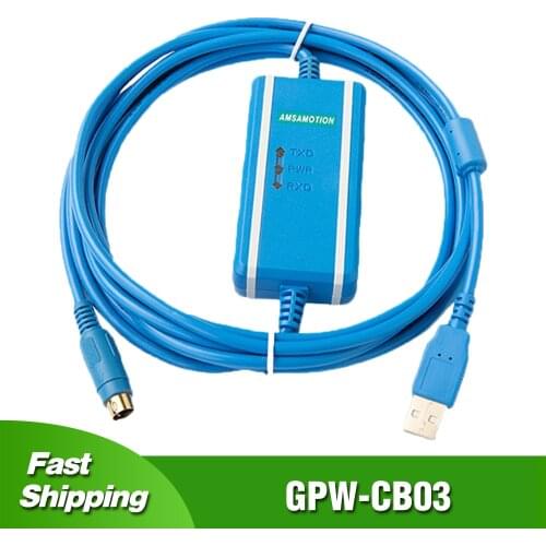 GPW-CB03 for GP Profess Proface PLC Programming Cable HMI Touch Screen Data Line USB-GPW-CB03 GPW-CB02 GP37W2 GP2301 GP2500