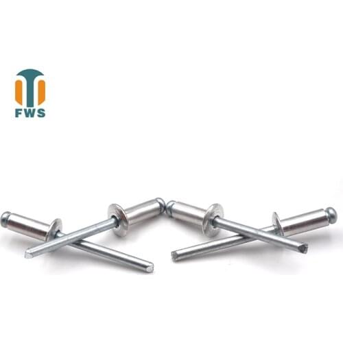 50 PCS DIN EN ISO 15979 GB /T 12618.2 Aluminum M3.2 Open End Blind Rivets With Protruding Head For Furniture Car Aircraft