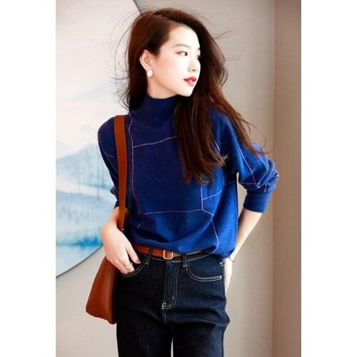 Women Clothing Knitted Turtleneck Sweater Pullover Long Sleeve Elegant Solid Warm Knitwear Winter Female Jumper Tops Suéteres