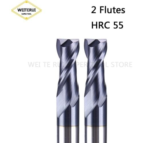 1PC Cutting HRC55 2 Flute Lengthen End Mill 100L 2mm 4mm Machining Milling Tungsten Steel Sprial Bit Milling Cutter