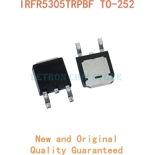 10PCS IRFR5305TRPBF FR5305 DPAK IRFR5305 TO-252 TO252 P-CH 55V 31A original and new IC MOSFET