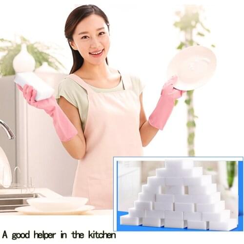100*60*20mm White Melamine Sponge Magic Sponge Eraser For Kitchen Office Bathroom Clean Accessory/Dish Cleaning Nano