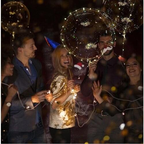 100pcs/set New LED Balloons Bobo Balloon Each set includes 20inch Led Balloon + 70cm Rod +3 m Led line and handle battery box