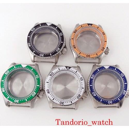 42mm Sapphire Glass 316L Stainless Steel Watch Case With Colorful Chapter Ring For NH35 NH36 Automatic Movement High Quality
