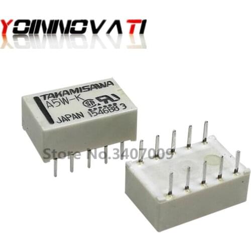 5PCS Relais A5W-K DIP-10 Relay 2x UM 5V Audio Signal