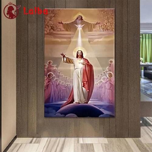 DIY Diamond Painting Christian Jesus Saves the World Diamond Mosaic Full Drill Square round stones Cross Stitch Handmade Hobby