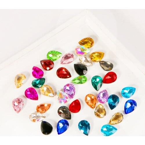 Top Quality 5-50pcs/lot Shining Glass Rhinestones Charms DIY Craft Sewing Clothing Accessories 3D Nail Art Decorations Supplies