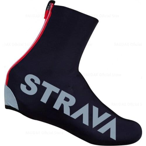 Strava 2021 Winter Fleece Zip Cycling Shoe Cover Sport Man MTB Bike Shoes Cover Bicycle Overshoes Cubre Ciclismo Men Shoe Cover