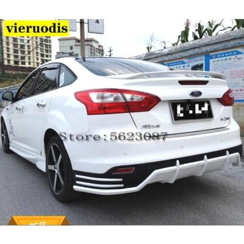 For Ford Focus Sedan 4 Doors 2013 2014 2015 2016 2017 ABS Plastic Material Rear Trunk Wing Spoiler