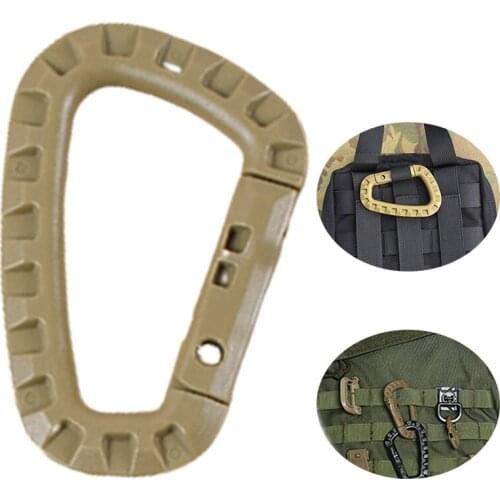 3pcs Molle Carabiner Medium Plastic Clip Snap Tactical Backpack Buckle Hook Outdoor Camping Climbing Quick Draw Tool Clip