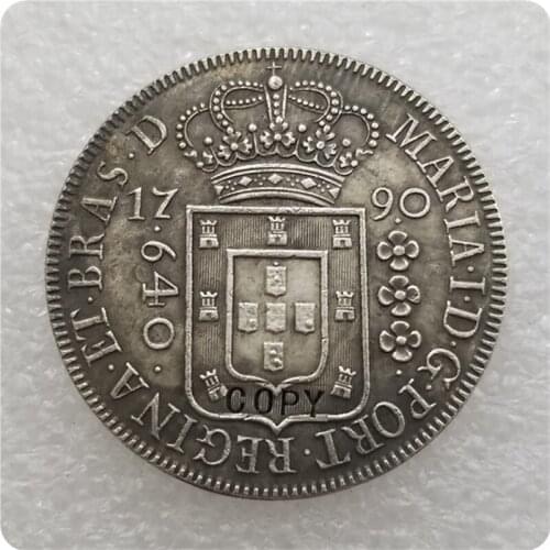 1790 Brazil 640 Reis COIN COPY