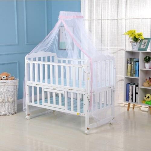 Mosquito Net For Baby Summer Baby Crib Net Crib Netting Mosquito Net Infant Canopy Round Bed Canopy for Cribs Not Include Holder