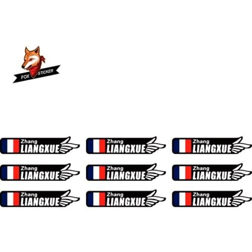 6 pcs Custom Rider Unique Name National Flag Stickers for Road Bike Mtb Mountain Bike Frame Flag Personal Name Bicycle Decals