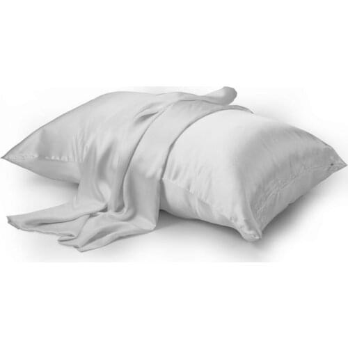 Pillowcase Natural Mulberry Silk Pillowcase Cover Solid Color Pillow Case Bedding Pillow Cover 51x76cm