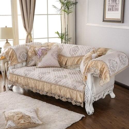 2021 New European Sofa Covers Luxury Flower Non-slip Sofa Towels Slipcovers Slip Resistant Couch Cover Sofa Towel Almofadas Dec