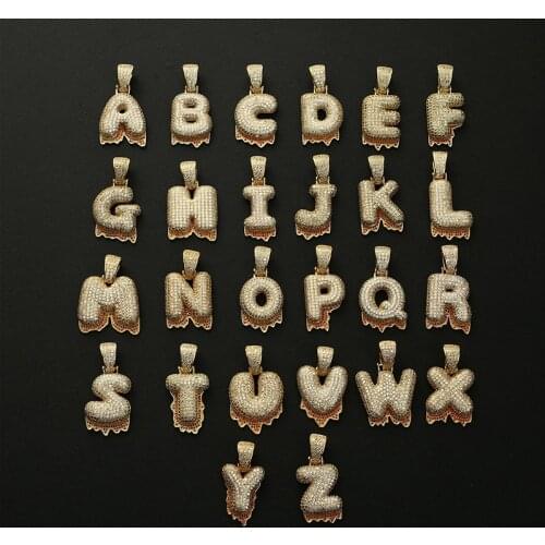 New Fashion Luxury A-Z Alphabet Pendant Punk Hip Hop Rock for Woman Man Initial Name Necklace Pendant Party Jewelry Gifts