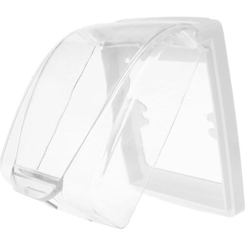 Plastic Wall Switch Waterproof Cover Box Wall Light Panel Socket Doorbell Flip Cap Cover Clear Bathroom Kitchen Accessory