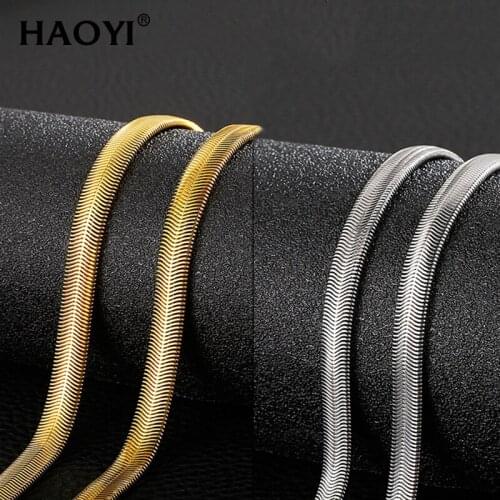 30Inch 8mm Flat Snake Chain Necklace For Women Man Fashion Wedding Party Charm Jewelry