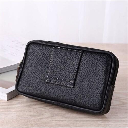 Men Waist Pack for Men Testificate Bag Mobile Phone Coin Purse Male Strap Casual Waist Bag Belt Waist Pouch Billetera Hombre PU